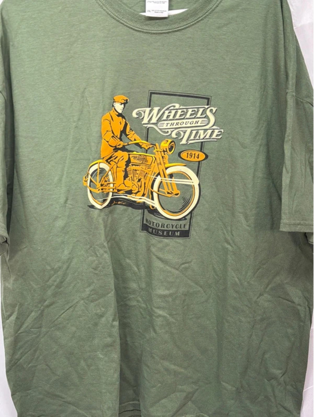 Wheels through times for time motorcycle museum T-shirt
